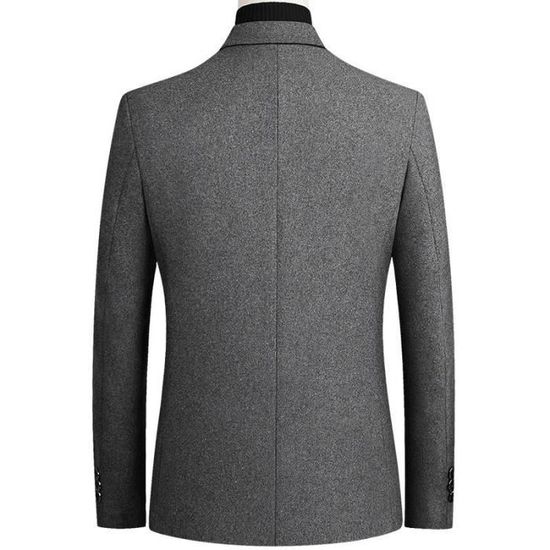 Veste de Costume Laine Homme Chaude Blazer Casual Automne Hiver Gris Gris Cdiscount Pret a Porter