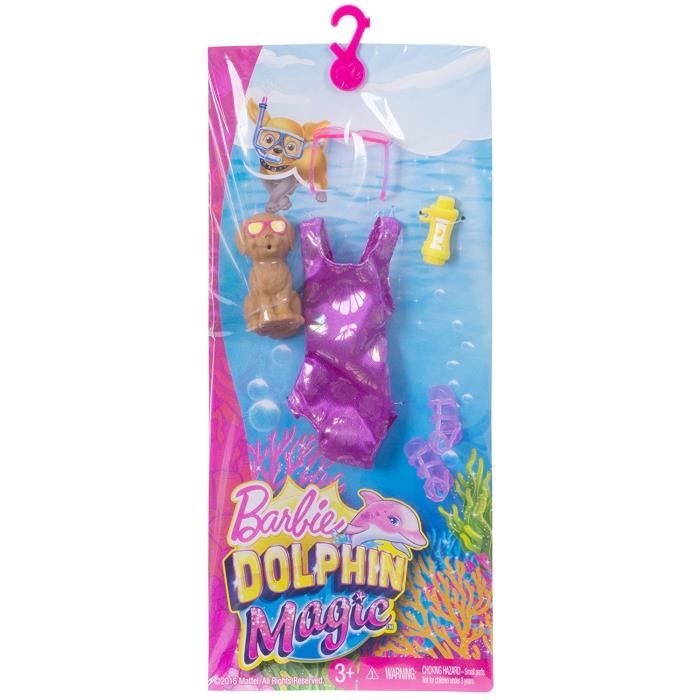 Barbie Fashion Dress Dolphin Magic Swimsuit Pup Snorkle Barbie