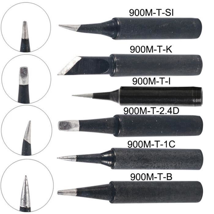10 Pcs Pointes Fer à Souder 900M-T-B Cuivre Sans Plomb - Pour Stations 936 937 Etc.