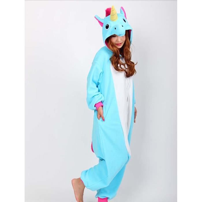 Combinaison Pyjama Licorne Pegase Bleue pour Adulte Taille Small Cdiscount Jeux Jouets