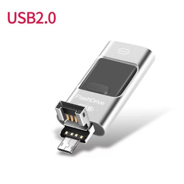 Clé USB iPhone 32Go, Mémoire Externe Clef USB 3.0 d'Aluminium à l