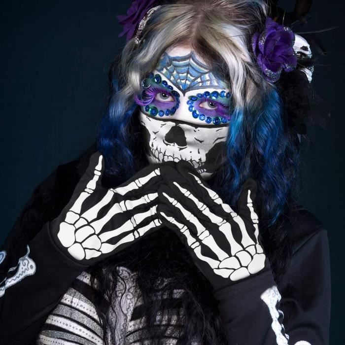 Deguisement Halloween Masque Squelette Gant - Squelette Masque