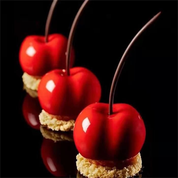 Moule Silicone 3D En Forme De Pomme - 8 Cavités, Pour Bombes De Chocolat Chaud, Gâteaux, Gelées - Sans BPA, Résistant à La Chaleur