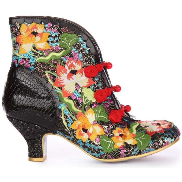 Bottines talons moyens pour femmes Irregular Choice Lotus Eater