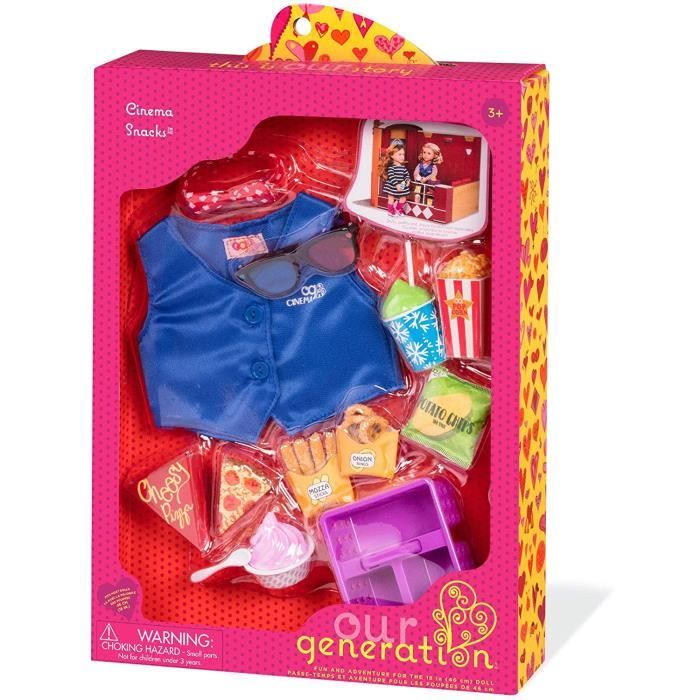 Accessoires cinema pop corn Our generation Cdiscount Jeux Jouets