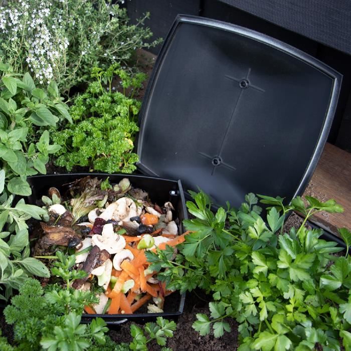Outsunny Composteur de Jardin - bac à Compost pour déchets - Rotatif 360° -  Double Chambre 160 L - Acier PP Gris
