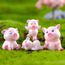 HEALLILY Porc Miniature résine Cochon Figurine Mignon Objets de Collection Jouet pour fée Jardin Maison de poupée bonsaï Micro Paysage décor 5 pcs 