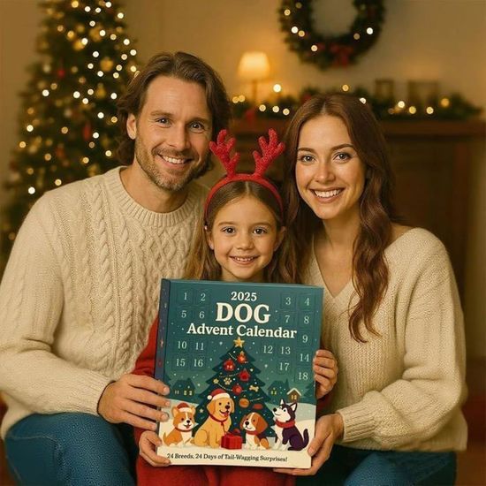 Calendrier De L'Avent Pug 2025 - 24 Ornements Acryliques Chiens Mignons - Déco Noël Animale