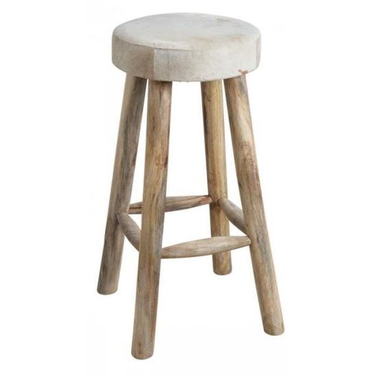Tabouret De Bar En Peau De Vache Et Bois Achat Vente Tabouret De Bar Cdiscount