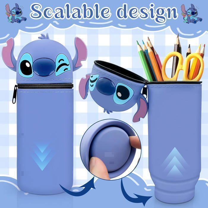 Trousse 3D Garfield En Silicone - Extensible, Originale - Pour Fournitures Scolaires Ou Bureau - 6