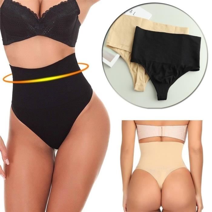 Beige 3XL 65 70kg TUNIBelly Shaper pour femme Taille haute