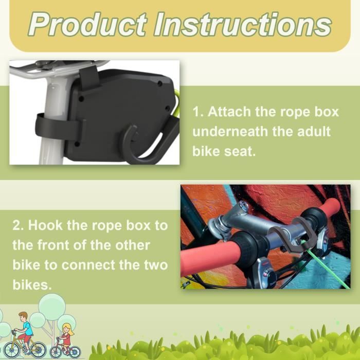 Barre Traction Velo Enfant, 2.5 Meter Système De Remorquage De Velo Retractable Ceinture De Corde De Traction De Bicyclette Sangle De Remorquage P 97345016