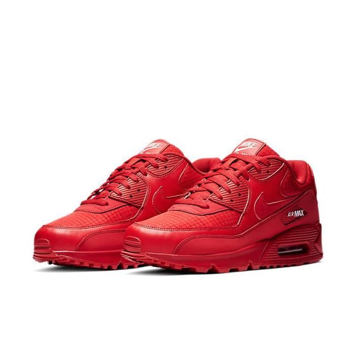 Basket Nike Air Max 90 AUTREMENT Rouge Lacets Synthetique Mixte Rouge Cdiscount Chaussures