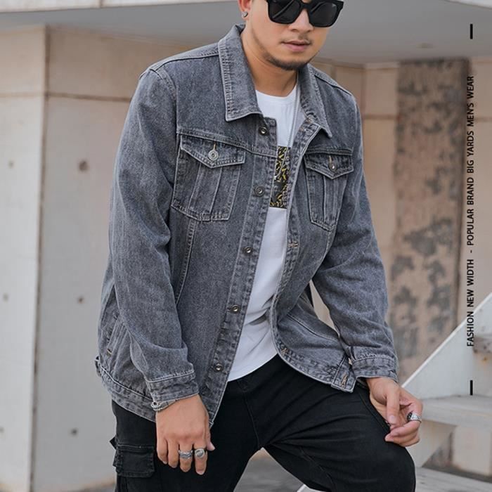 Veste en jean homme longue deals