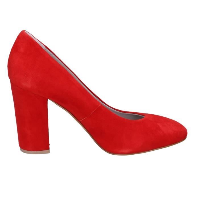 CAFe NOIR Escarpins Femme Rouge Daim BE945 Achat Vente CAFe NOIR Escarpins Femme Rouge Daim BE945 pas cher Cdiscount