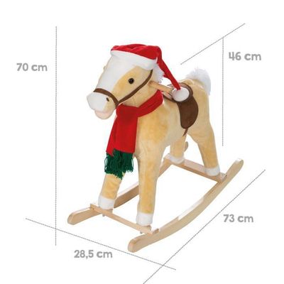 Cheval Bascule de No l Effets Sonores Bonnet et charpe de