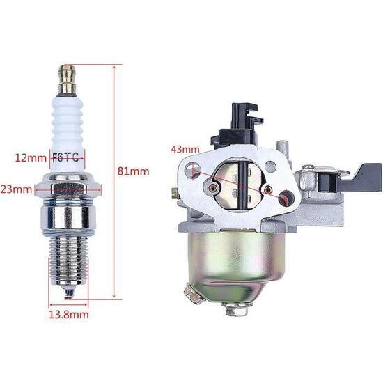 Kit Bobine Allumage Honda GX160 GX200 - 4 En 1 Avec Bougie, Filtre à Carburant - Compatible 5.5HP-6.5HP