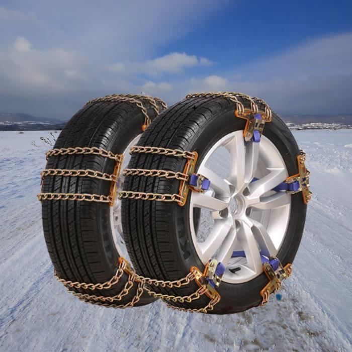 Akozon Chaînes à neige pour pneus Chaînes à neige Chaînes à neige  antidérapantes pour pneus de voiture Chaînes à neige moto coffret