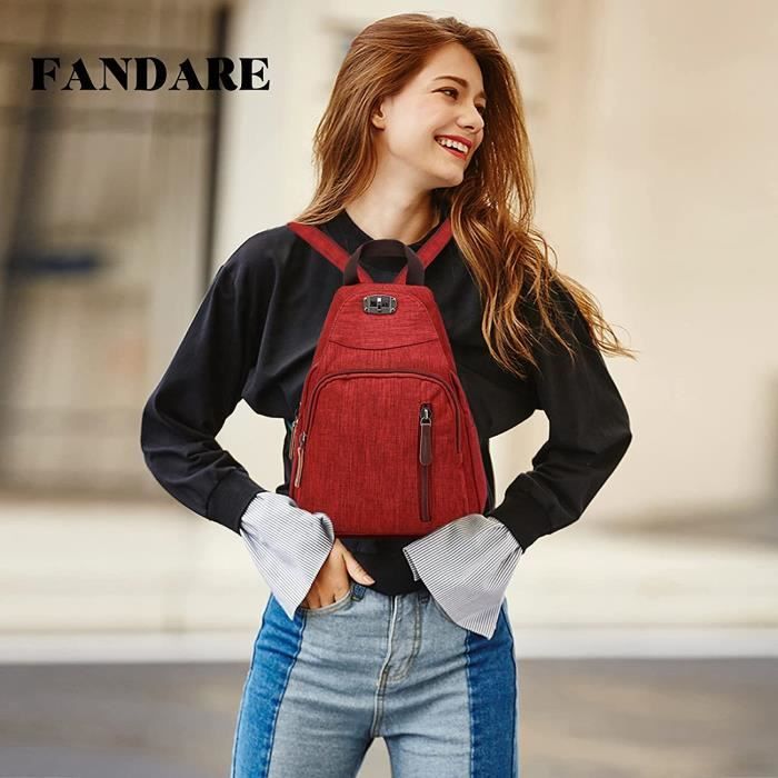 Sac a dos homme et femme elegant Impermeable pour travailler sort Rouge Rouge Cdiscount Bagagerie Maroquinerie