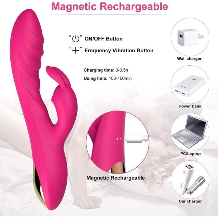 Vibromasseur Rabbit Pour Femme - Stimulation Clitoris Et Point G - A-Gusto Vibe 6 Rose