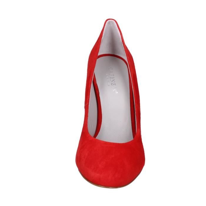 CAFe NOIR Escarpins Femme Rouge Daim BE945 Achat Vente CAFe NOIR Escarpins Femme Rouge Daim BE945 pas cher Cdiscount