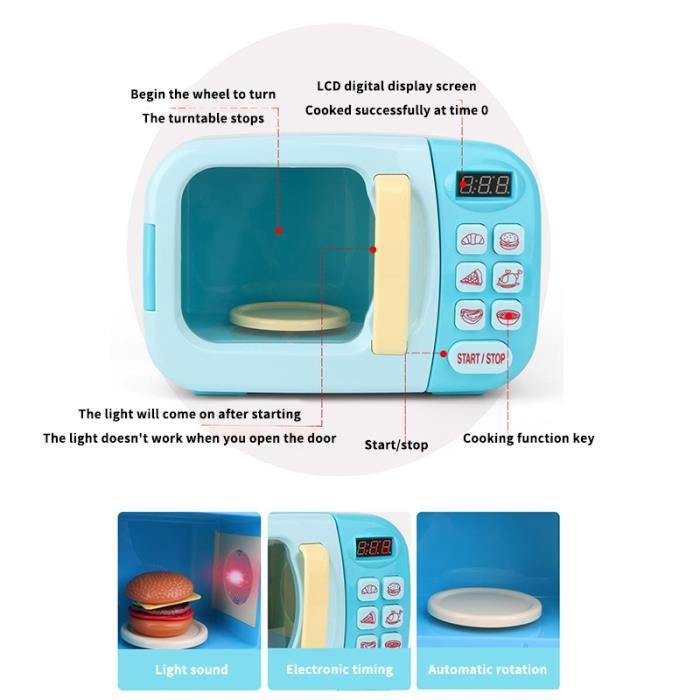 11pcs enfants four à micro-ondes jouet de cuisine de intéressant