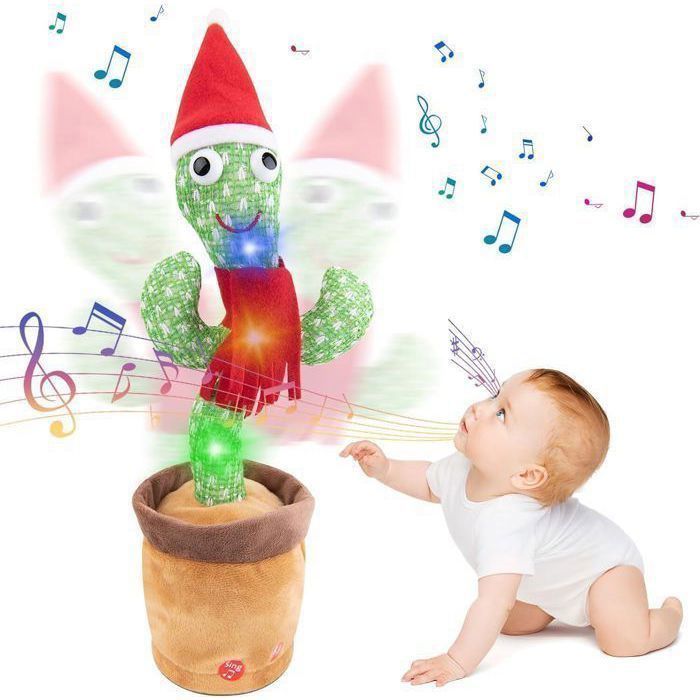 Jouet en peluche électronique intelligent pour bébé, chantant, dansant, parlant et enregistrant des sons, jouets cactus pour enfants, cadeaux de Noël Jouet en peluche électronique intelligent pour bébé, chantant, dansant, parlant et enregistrant des sons, jouets cactus pour enfants, cadeaux de Noël