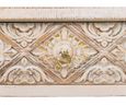 Meuble console, table console en bois sculpté coloris blanc vieilli - Longueur 120 x Profondeur 35 x Hauteur 80 cm-5