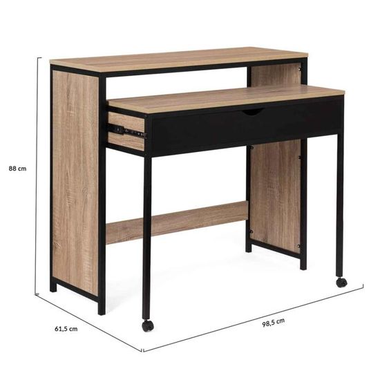 Plateau à Tiroir Extensible Pour Bureau - Organisateur De Stylos Et Fournitures - Noir - 25,4 à 40,6 Cm - 5