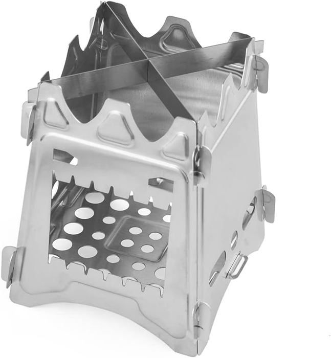 Réchaud Bois Camping LynsaTac - Portable 3,8kg Cheminée 2,6m - 3