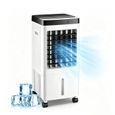 Climatiseur Mobile, Rafraîchisseur d'air portable, Climatiseur portable avec télécommande, 3 vitesses, écran LED, 120°, 10 L, 65W
