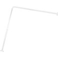 TENDANCE - Barre de douche Tringle d'angle 80 x 80 cm en Aluminium Blanc-0
