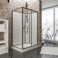 Cabine de douche intégrale, 90 x 120 cm, porte coulissante, paroi latérale à gauche, ouverture vers la droite, Schulte-0