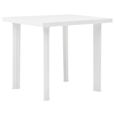 Table de jardin - VIDAXL - Blanc - Rectangulaire - 80x75x72 cm - Plastique - Résine-0
