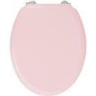 GELCO DESIGN Abattant WC Dolce - Charnières inox - Bois moulé - Rose crystal