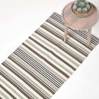 HOMESCAPES Tapis Scandinave rayé Gris & Noir 66 x 200 cm