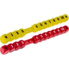 Compteur de points manuels pour Baby-foot - TUNIRO - Dés chiffrés de 1 à 10 - Jaune et Rouge