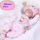 OLALI Poupée Bébé Reborn - Noname - 55 cm - Silicone souple - Poids léger - Fille