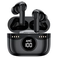 ZINGBIRD Ecouteur Sans Fil Réduction du Bruit Adaptative&Mode Transparence ANC+ENC ±40dB Bluetooth 5.4+EDR 35H IPX7 Son Stéréo Noir