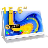 Moniteur portable IPS Full HD 15,6 pouces 1080P, rapport de contraste 1200:1, adapté pour ordinateur portable/PC/Mac/PS4/Xbox