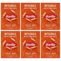 BARILLA Integrale Mezze Penne Rigate - Penne rigate complètes, pâtes complètes 6x500 g