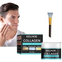 Collagen Cream for Men, crème au collagène eelhoe pour Le Visage des Hommes, Gel hydratant Anti-Rides, Anti-Rides Bio(1 boîte, 30g)