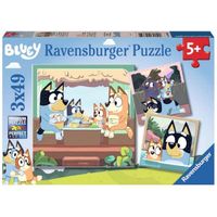 Puzzle 3x49 pièces Les aventures de Bluey ! - Dès 5 ans - 3 posters inclus - Bluey - 05685 - Ravensburger