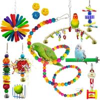 15 jouets à mâcher pour perroquet balançoire nid d'oiseau hamac perchoir cloche cage à oiseaux jouets pour petites perruche UNE