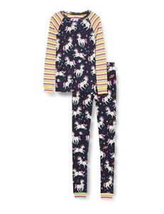 PYJAMA Pyjama - chemise de nuit Hatley - F21SUK1269 - Organic Cotton Raglan Long Sleeve Printed Pyjama Set Ensemble de Pijama Fille