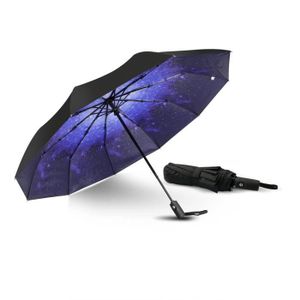 Fridja Parapluie de Voyage Manuel Portable Coupe-Vent & Parapluie Pliant Parapluie pour Hommes & Filles avec Revêtement en Vinyle Résistant Essentiels de Voyage