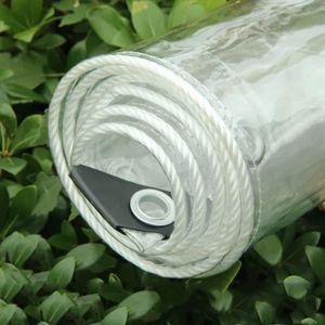 TarLII-Grille de pluie transparente en PVC, bâche en plastique