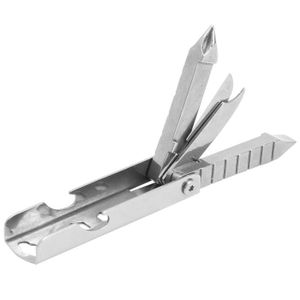 Porte-clés Multi-outils Pliable en Acier Inoxydable, Polyvalent pour les Activités de Plein Air