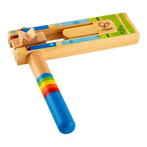 INSTRUMENT DE MUSIQUE Crecelle en bois instrument de musique jouet enfan
