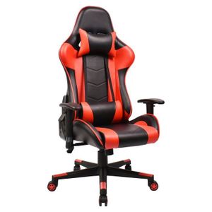 Fauteuil De Bureau Gamer Noir Et Gris Fonce Gordon Achat Vente Pas Cher